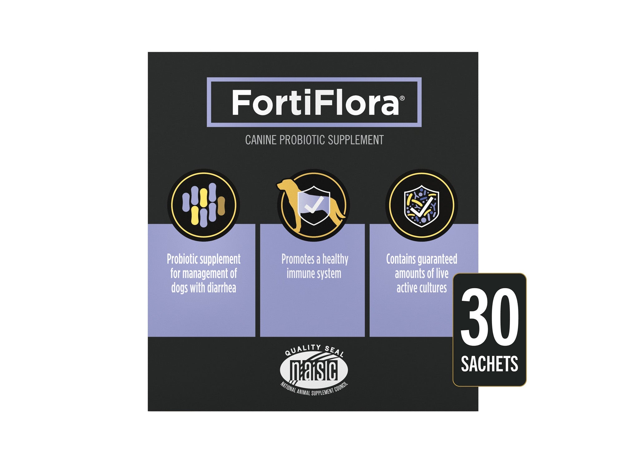 Purina Pro Plan Veterinary Supplements FortiFlora Dog Probiotic Supplement, Canine Nutritional Supplement - 30 ct. Box