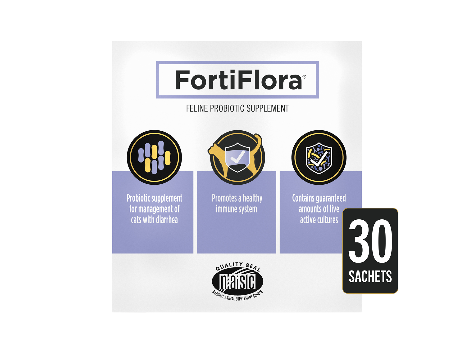 Purina Pro Plan Veterinary Supplements FortiFlora Cat Probiotic Supplement for Cats with Diarrhea - 30 ct. Box