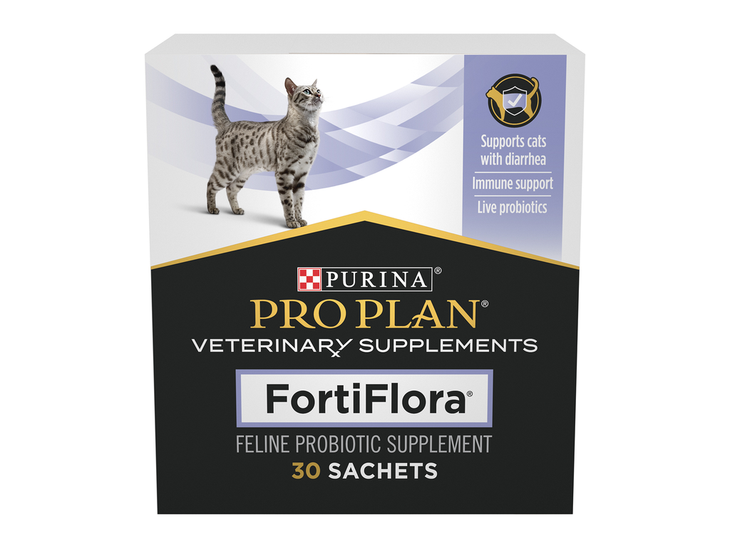 Purina Pro Plan Veterinary Supplements FortiFlora Cat Probiotic Supplement for Cats with Diarrhea - 30 ct. Box